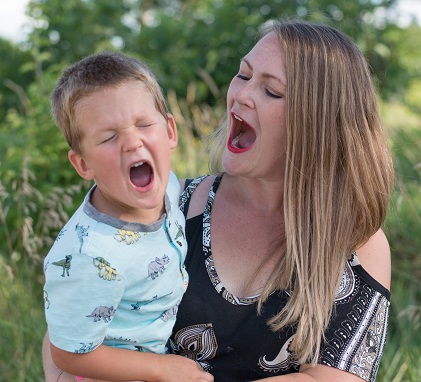 All the Rage blog image. Photo of Jessie and her son yelling.