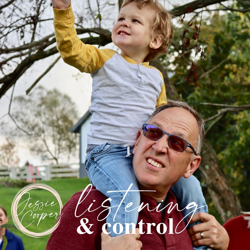 Listening & Control blog image. A Photo of Jessie's dad giving one of her sons a shoulder ride.